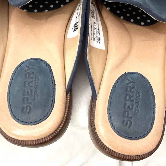 Navy Sperry Seaport Levy Tassel Mule Slides Round Toe Loafer Size 6 - Picture 13 of 15